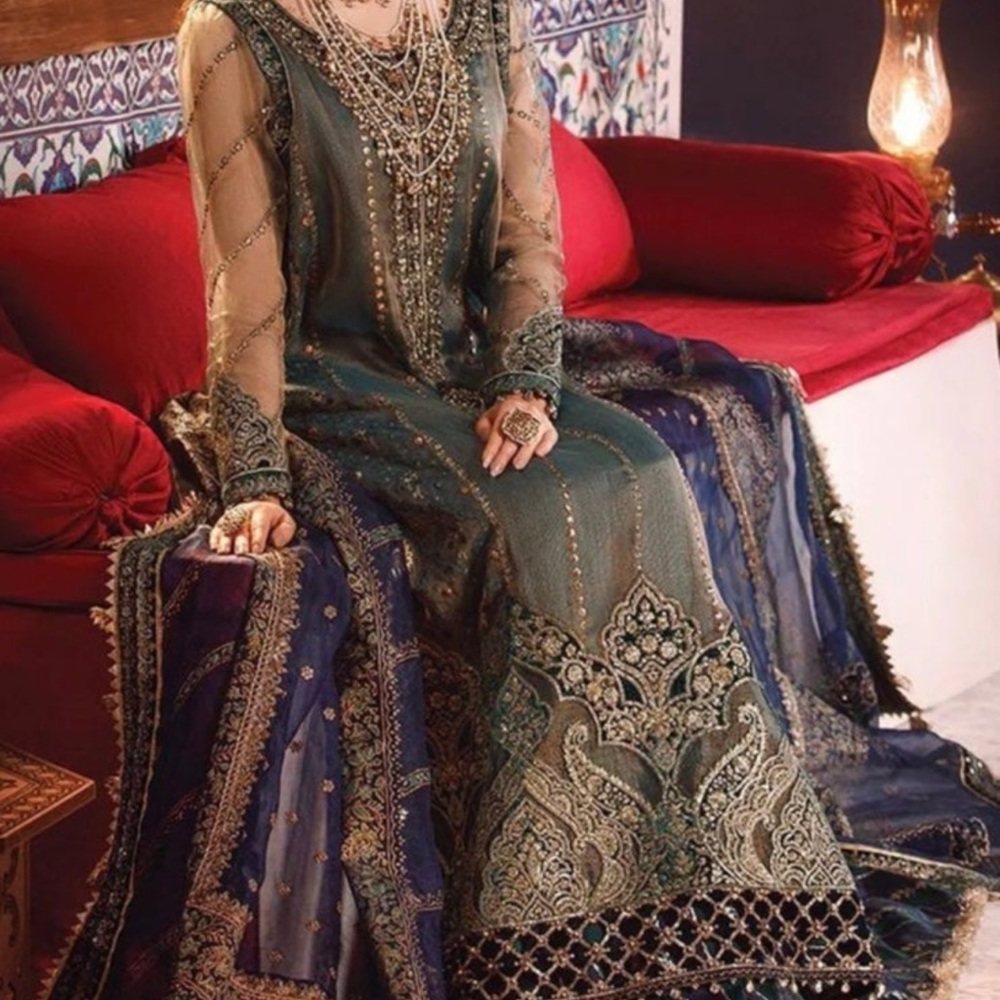 New 3 piece Pakistani maria b wedding party dress xl